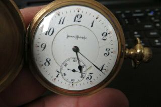 Vintage 21 Jewel Sangamo Illinois Watch Co Pocket Watch Gold Filled Case