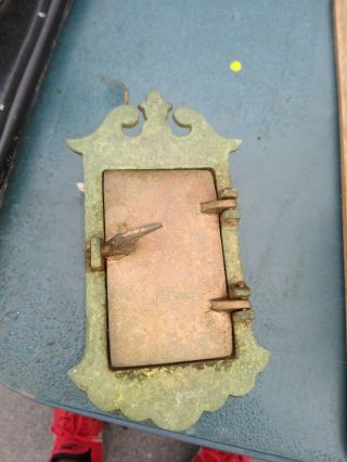 Vintage Speakeasy Door Knocker Peep Hatch Hole View Window Brass 6 "