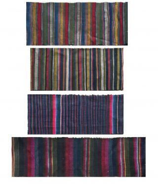 , Rare 19th C.  Wool Stripes From Nepal (2752)