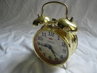 Vintage brass alarm clock by Spartus,  looks great and like a champ 2