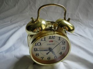 Vintage brass alarm clock by Spartus,  looks great and like a champ 5