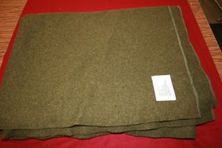 Vintage U.  S.  Army Wool Blanket - 100 Wool - -