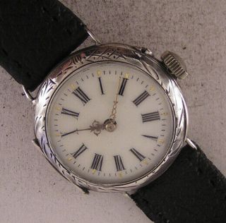 Great Case Serviced 1900 Cylindre Swiss Silver Women 