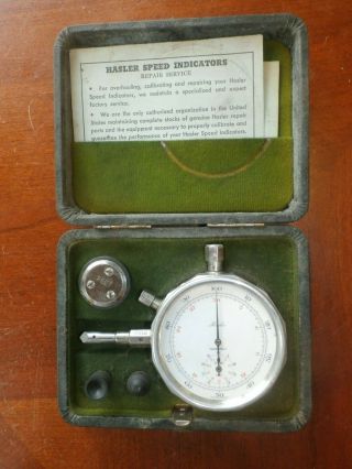 Vintage Antique Hasler Bern Switzerland Speed Indicator Tool Serial No.  116207