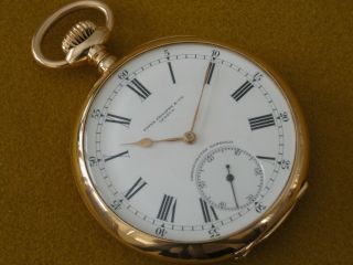 1905 Patek Philippe Gondolo Pocket Watch 18yg Of 56mm Triple Signed Serviced Tim