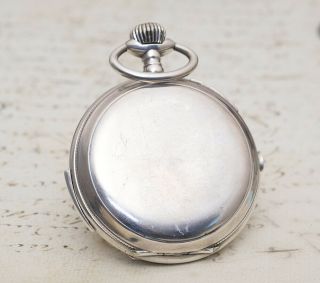 REPEATER & CHRONOGRAPH Antique QUARTER REPEATING Solid silver Pocket Watch 5