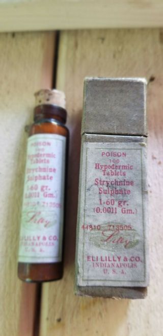 Antique Eli Lilly Box Bottle Contents Labels