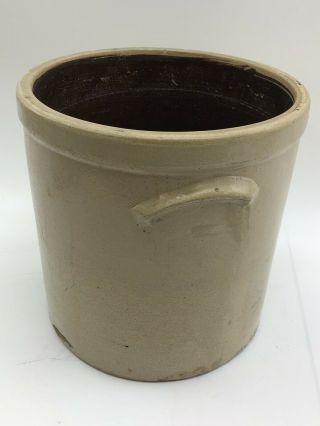 Antique Stoneware 3 Gallon Salt Glazed Crock 6