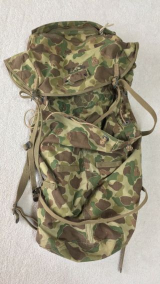 WW2 Tropical Rucksack Bag M1942 “Duck Hunter” Camouflage Unissued Rare 3