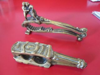 2 Antique Brass - Nut Crackers - England - Old Patina - Exc