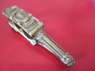 2 Antique BRASS - NUT CRACKERS - ENGLAND - OLD PATINA - EXC 7