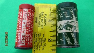 2 Vintage Medicine Tins,  Ramon ' s Brownie & Pink Pills LeRoy NY Collectible tins 4