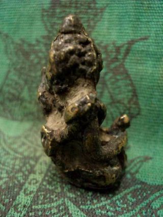 Ancient Phra Upakut Khmer Figure Talisman Statue Antique Thai Buddha Amulet 5