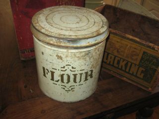 Wonderful Antique Lidded Country Store Tin Best Lettering,  Old Paint Aafa Nr