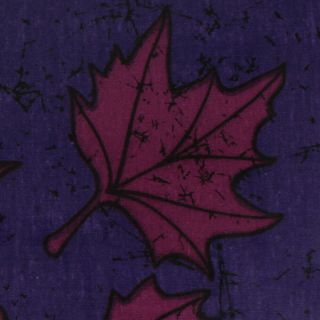Vintage 1960s 70s Framed Purple Maple Leaf Fabric Wall Hanging - Signed Retro 2