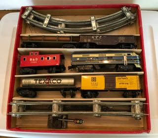 Battery Operated B&o Toy Train Set Made In Japan Complete Set.