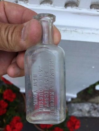 pharmacy bottle herman krehbiel apothecary 243 e houston ny 2