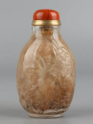 Chinese Exquisite Handmade People Crystal Snuff Bottle