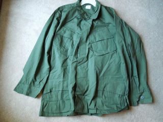 Vietnam 1969 Od Slant - Pocket Jungle Fatigue Jacket Large Long