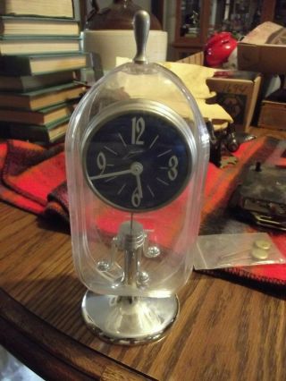 Vintage Mechanical Schmid Clock Moving Ball Pendulum