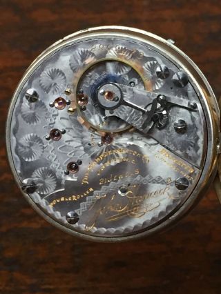 Antique 1911 Hampden Double Roller GF Pocket Watch 18s 21j John Hancock - 8