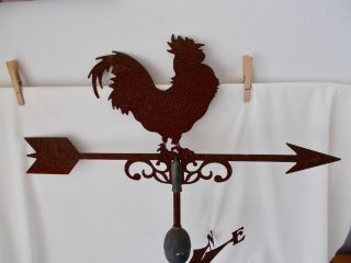 Old ROOSTER Weathervane Rusty Needs Restored Old And Rare 2