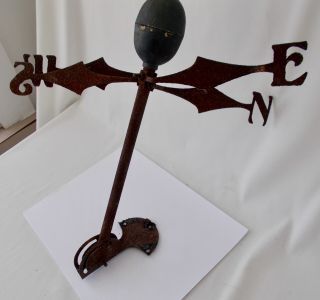 Old ROOSTER Weathervane Rusty Needs Restored Old And Rare 3