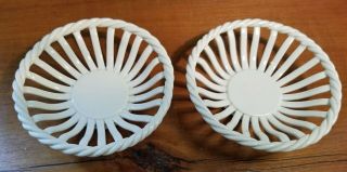 Miniature Creamware Woven Baskets 19th Century