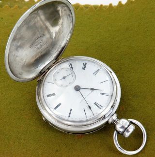 Rare Only 73,  095 Made / 1873 Elgin W.  H.  Ferry 18s 11j Coin Silver Pocket Watch