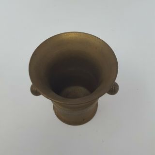 Vintage Solid Brass Mortar and Pestle Unique Design 4 