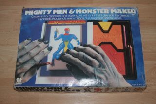 Vtg Complete Tomy Mighty Men And Monster Maker Rubbing Plates Drawing $0 Shpg