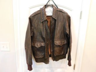 Wwii Usaaf A2 Flight Jacket Leather Zipper Broken Leather,  Lining Issues