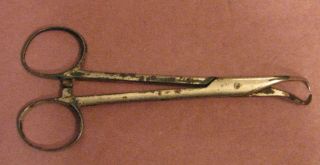 Vintage Old Medical Instrument Tool Forceps Tweezers 3