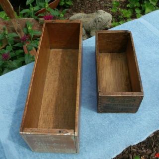 2 VINTAGE WOODEN BORDEN CHEESE BOX WOOD OLD GENERAL STORE ADVERTISING YORK 5