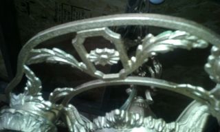 Vintage Art Deco Era Decorative Cast Metal Chandelier Ceiling Light Fixture