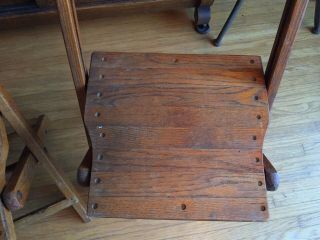 Qty 2 Vintage Snyder Wood Slat Folding Chairs 36 