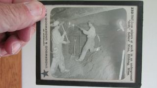 Hibbing Minnesota Sellers Mine Underground Iron Ore Miners Glass Photograph -