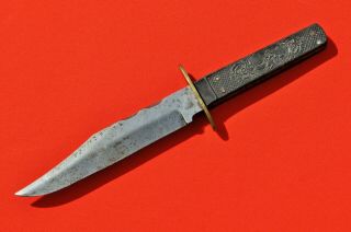 Civil War Era Bowie Knife " Liberty " American Howard Sheffield