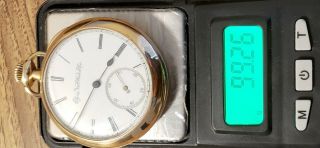 Antique 16s Elgin Pocket Watch 14k Solid Gold Runs 99 Grams Heavy 08 - 3
