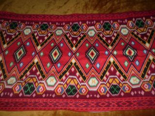 RARE vintage hand - embroidered multi - color Tapestries 4