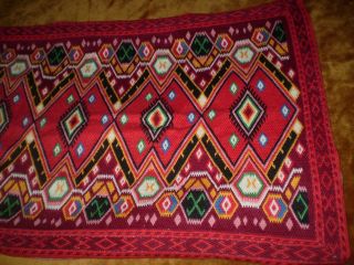 RARE vintage hand - embroidered multi - color Tapestries 5