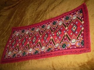 RARE vintage hand - embroidered multi - color Tapestries 6