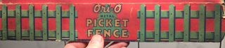 1960s Nos • Ori - O • Picket Fence Tin Toys‼️diorama Doll House Train Christmas