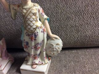 Pretty Antique German Volkstedt ? Porcelain Gladiator Figurines 3