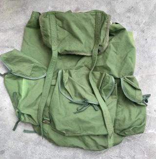 Vintage Vc Vietcong Nva Green Army Bacpack/ Rucksack Uniform Vietnam War