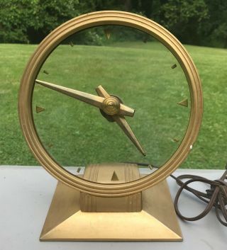 Vintage Haddon Golden Vision Electric Mystery Clock