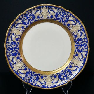 Rosenthal Blue And Gold Gilt Dinner Plate Birds Of Paradise 1063 - Gorgeous