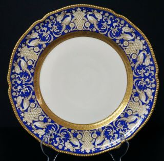 Rosenthal Blue and Gold Gilt Dinner Plate Birds of Paradise 1063 - Gorgeous 4