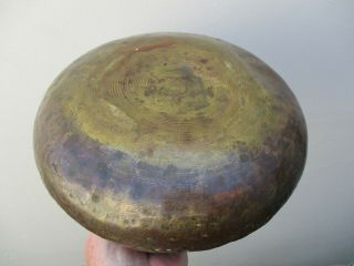 A Quite Large Antique Middle Eastern Hand Hammered Brass/Bronze Bowl 19th C 6
