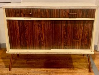 Unique Mid Century Modern Credenza Record Cabinet Florence Knoll Style